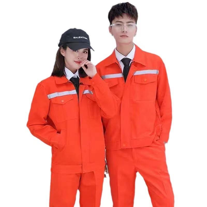 Durable Reflective Workwear Set: Long Sleeve Auto Repair Suit for Spring and Autumn