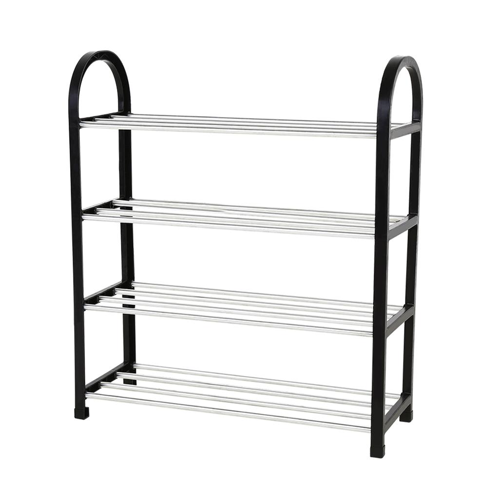 Plastic Aluminum Metal Standing Shoe Rack Shoes Storage Shelf Home 3 Tiers