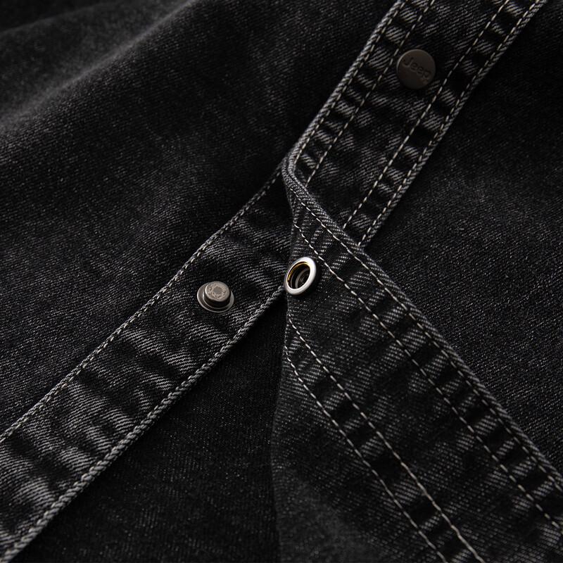 JEEP Men's Long Sleeve Casual Denim Work Shirt