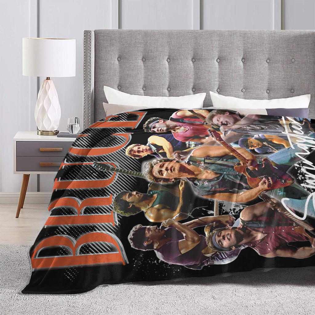 Bruceed Springsteened Concert Tour Throw Blanket for Couch Fuzzy Plush Blanket 50x60 Inch Multi-size Bedspreads for All Seasons