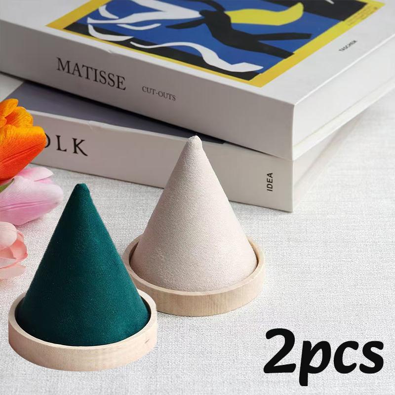1/2PC Creative Wood Cone Bracelet Display Stand Earring Necklace Organizer Holder Jewelry Storage Rack Holder Jewelry Show Props