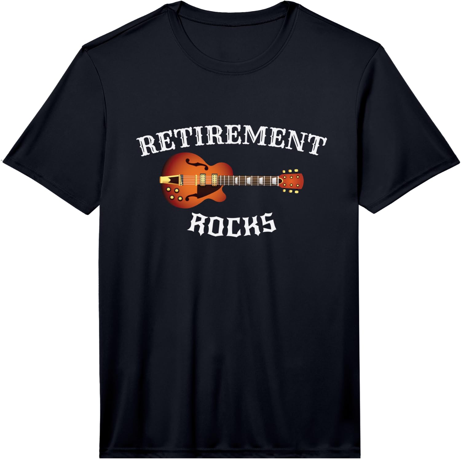 Retirement Rocks Acoustic Guitar Old Rockers Gift Performance Unisex T-Shirt XXL