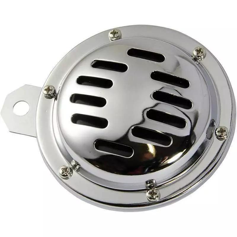 12V Electric Super Horn Loud Chrome Aluminum Coil Car Air Horn For Vehicles Cars Trucks Motorcycles Car Accessories