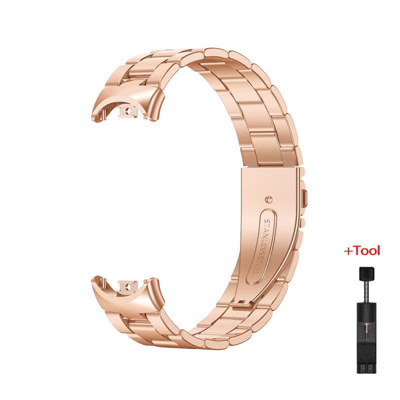 Metal Band For Xiaomi Mi Band 9 10 Watchband Stainless Steel Slim Business Strap For Xiaomi Band 8 Sport Bracelet Accessories