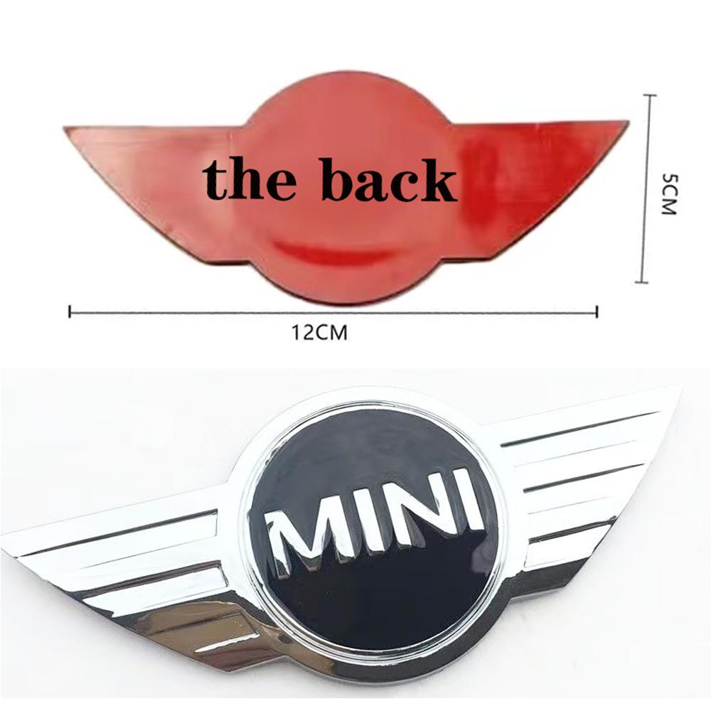 NN-1 Stück Mini Metall Schwarz Mini Emblem Auto Motorhaube Vorne/Kofferraum Hinten Abzeichen für Mini Cooper R56 R50 R58 R52 R53 R55f56 f55 Zubehör vhdsg88