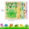 6 Packs Jellyfish Ocean Face Changer Sticker Diy Children'S Reward Cartoon Underwater Creature Puzzle Face Changer