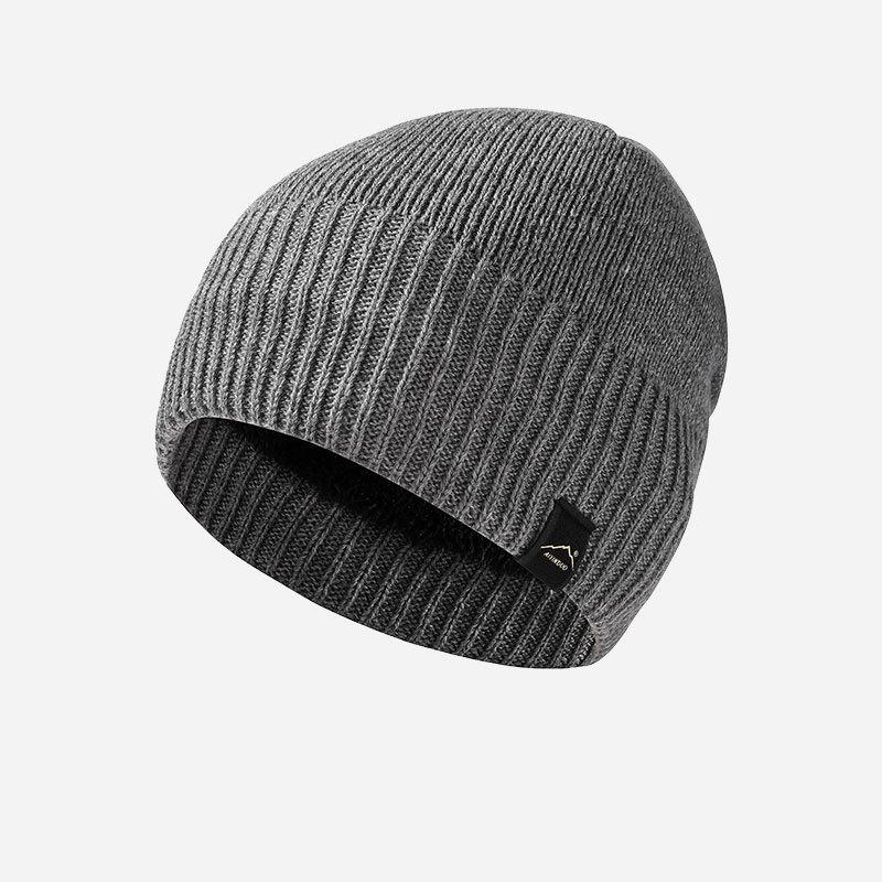 Knitted Hat Men's Autumn Winter Warm Cold-Proof Fleece Hat Outdoor Cycling Sports Cold-Proof Cap