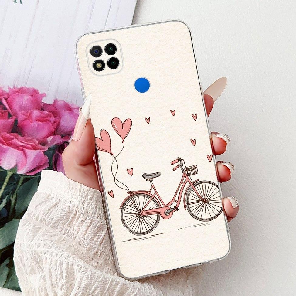 

For Redmi 9C Case Clear Fashion Butterfly Flowers Cute Cat Love Soft Cover For Xiaomi Redmi 9C Phone Case M2006C3MG M2006C3MT Redmi 9C