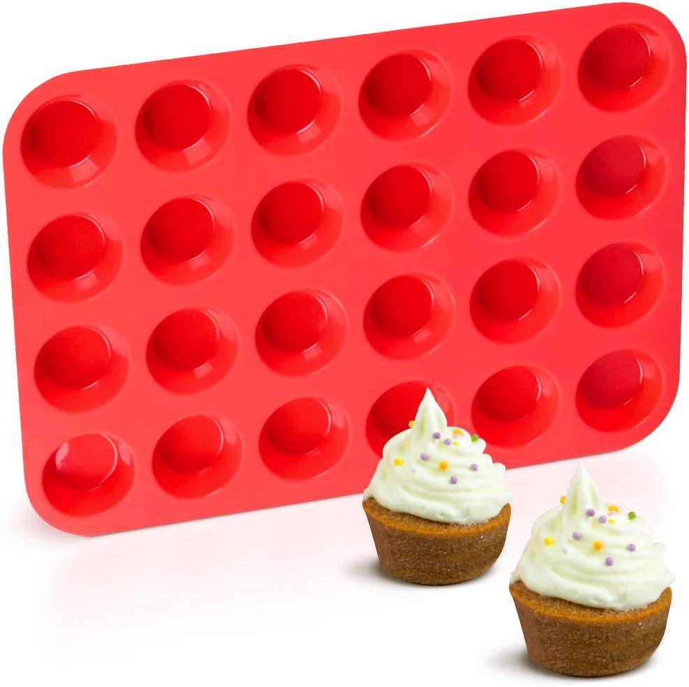 12-Cup Silicone Biscuit & Muffin Baking Tray - High Temp Resistant Round Mold