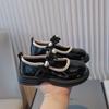 New Sweet Girl Princess Shoes Cute Pearl Bowknot Fashion Glossy Kids Leather Shoe Spring Autumn Causal Children Mary Jane Shoes