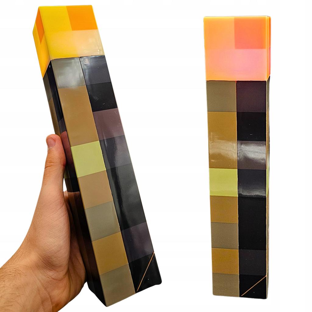 Lampka Nocna Pochodnia Inspirowana Minecraft Gamingowa Kolorowa Led