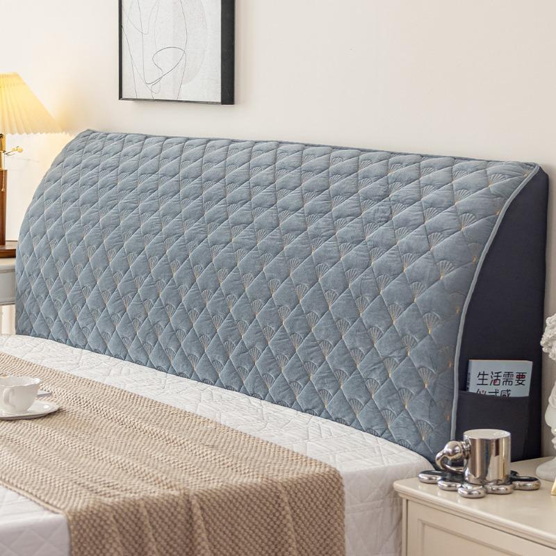 Thicken Bedhead Cover Nordic Soft Headboard Covers Solid Color Washable Bed Head Slipcover Bedroom Backrest Dust Protector Cover