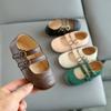 Neuer Lederschuh Retro Schlicht Vielseitig Kinderschuhe Komfort Weiche Sohle Rutschfest Mädchenschuhe Süß Alltag Flach Frühling Prinzessinnenschuh