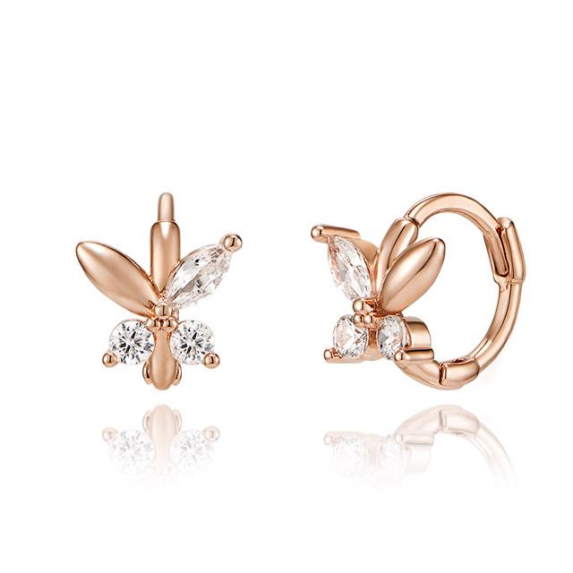 Cranne 14K Gf Butterfly One-Touch Earrings C24Egf107