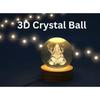 Lord Ganesh Ji Kristallkugel Nachtlicht Glaskugel Nacht-LED-Lampe mit Holzsockel Perfekt als Geschenk