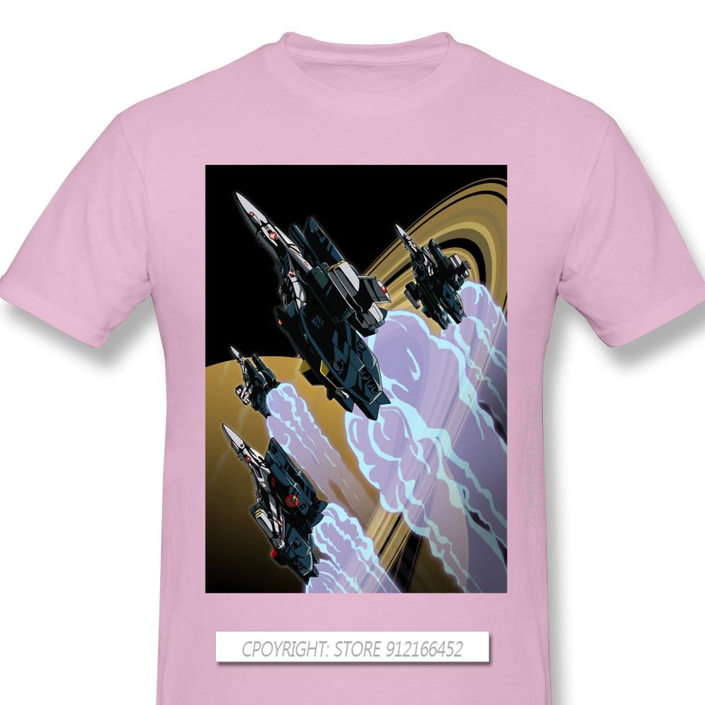 Skull Squadron TShirt Macross UN Spacy Variable Valkyrie Mecha Anime Homme T-Shirts Tee Pure Cotton Oversize Short Sleeve