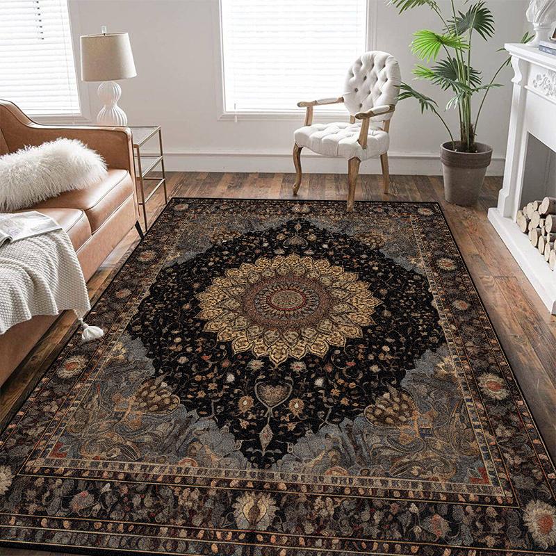 Persian Ethnic Style Carpet for Living Room Home Decoration Retro America Lounge Rugs Soft Bedroom Non-slip Bedside Mats 200x300