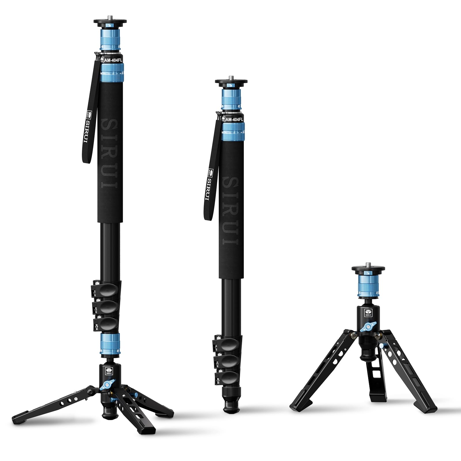 SIRUI Camera Monopod with Aluminum Travel Video Detachable Slim and Maximum Load 26 Panoramic 4 for and Sony AM-404FL Legs, 74.8-inch Monopod, Base,