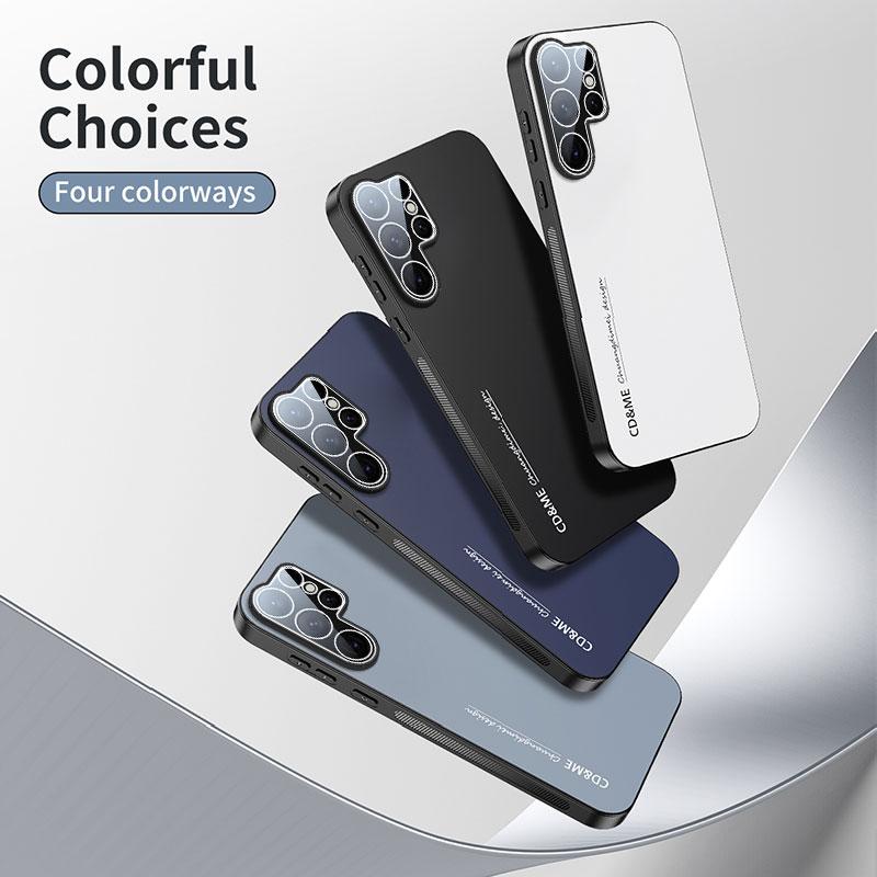 Luxury AG Matte Case For Samsung S25 S24 Ultra FE S25 Plus S24+ Magnetic PC Frosted 360 Bracket Stand Protective Cover