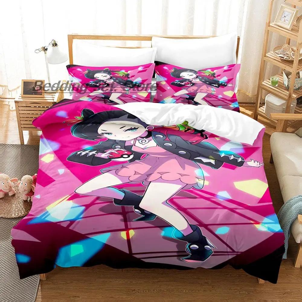 Kawaii Marnie Bedding Set Single Twin Full Queen King Size Bed Set Aldult Kid Bedroom Duvetcover Sets 3D Anime Bed Sheet Set