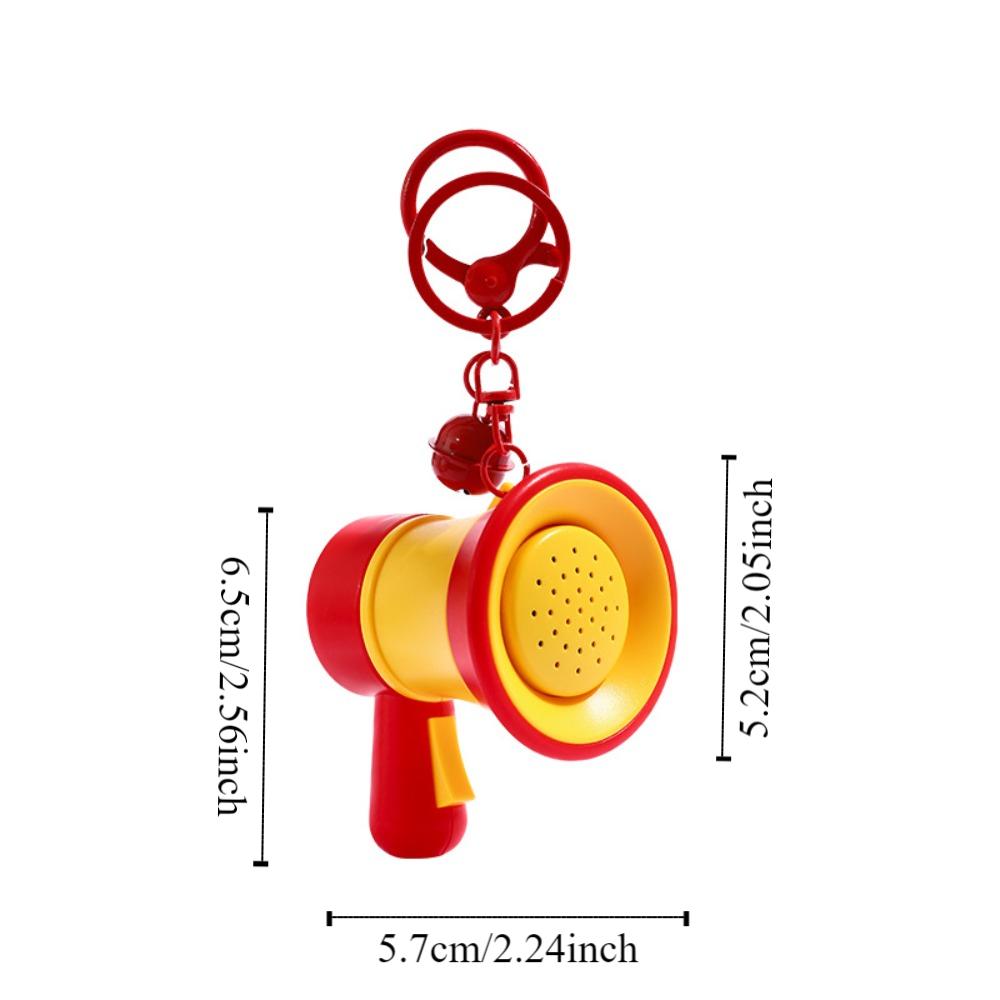 Recording Music Trumpet Key Chain Speaker Handheld Speakers Toy Music Keychain Pendant  Bag Pendant