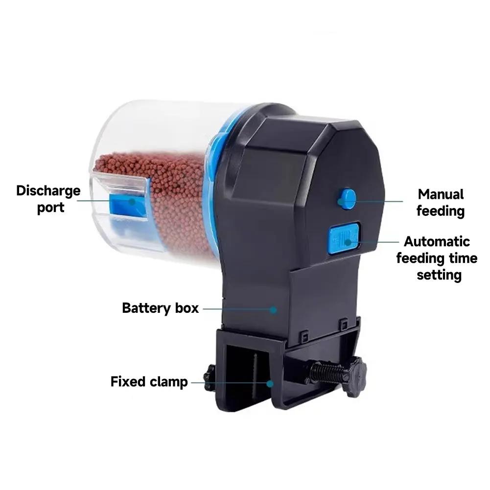 Smart Timer Fish Tank Automatic Fish Tank Feeder Large Capacity Transparent Feeder Food Dispenser Fish Feeding Artifact