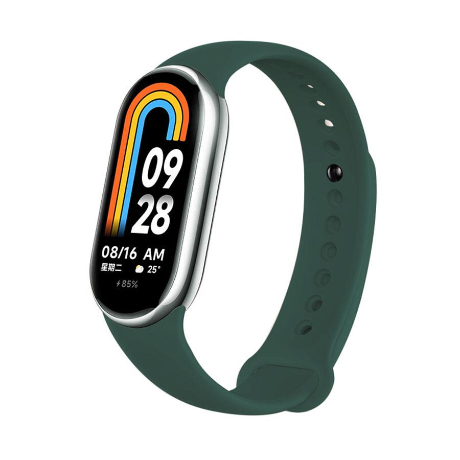 

Браслет для Mi band 8 9 10 Ремешок Спортивный Силиконовый умные часы correa Аксессуары Сменный ремешок xiaomi Mi band 9 nfc ремешок mi band 8 9 армия зеленый