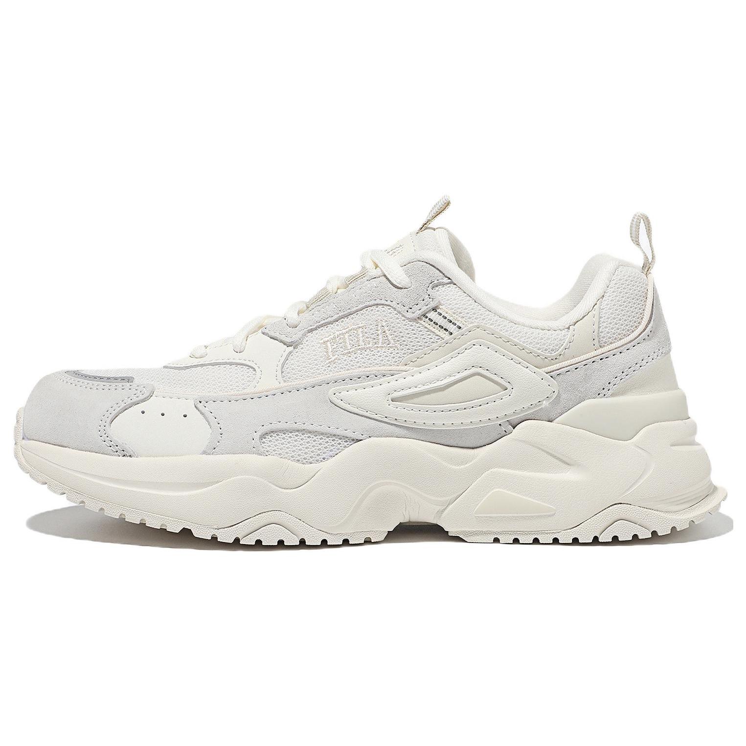 FILA Rayflide Textile, Leather Low top Casual Shoes Unisex White Gray Korean Style 1RM02053E_920 240