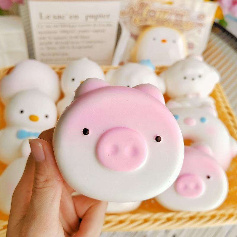 Simulated bread soft and slow-rebounding toy stress relief gadget, "Squeezzy Joy", a cute stress-reducing toy.