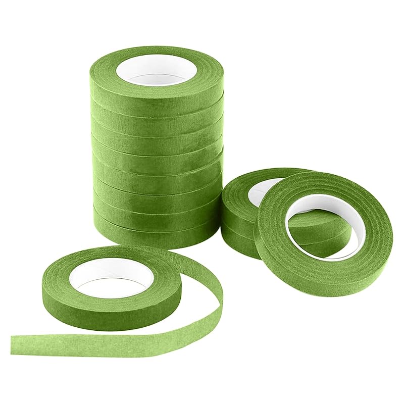 30 Yard Floral Tapes, 12 Rolls Floral Tapes Stem Wrap 1/2in Wide DIY Flower Tape Flexible Sticky Materials Stem Wrap Tape for Bouquets Arrangements