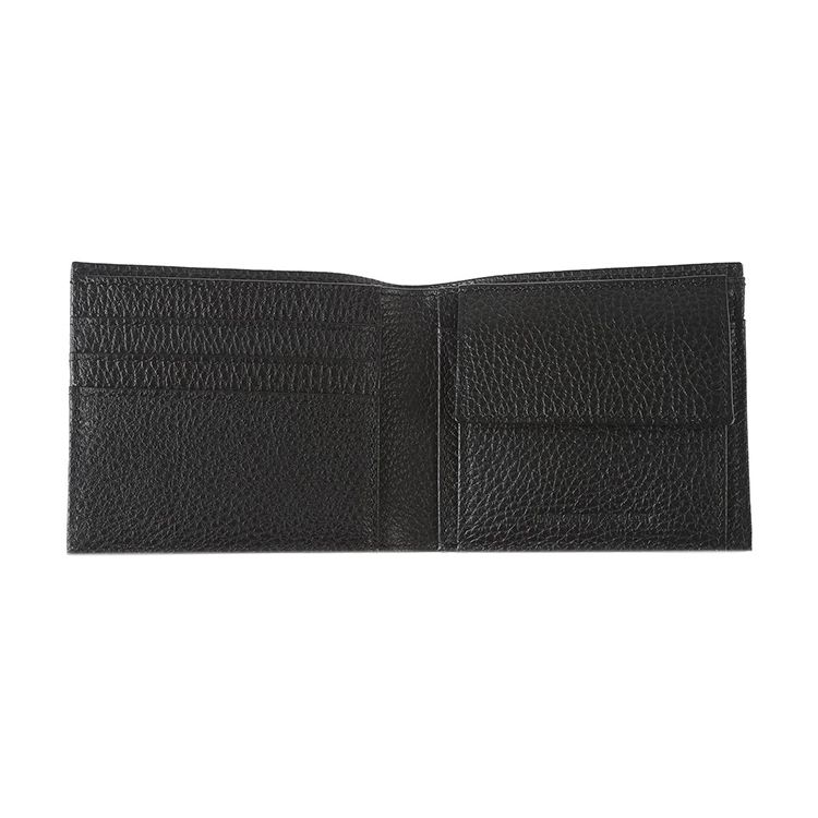 Emporio Armani Classic Short Simple Foldable Multi-Card Leather Three-In-One Wallet Men wallet Black Y4R167-Y068E-80001