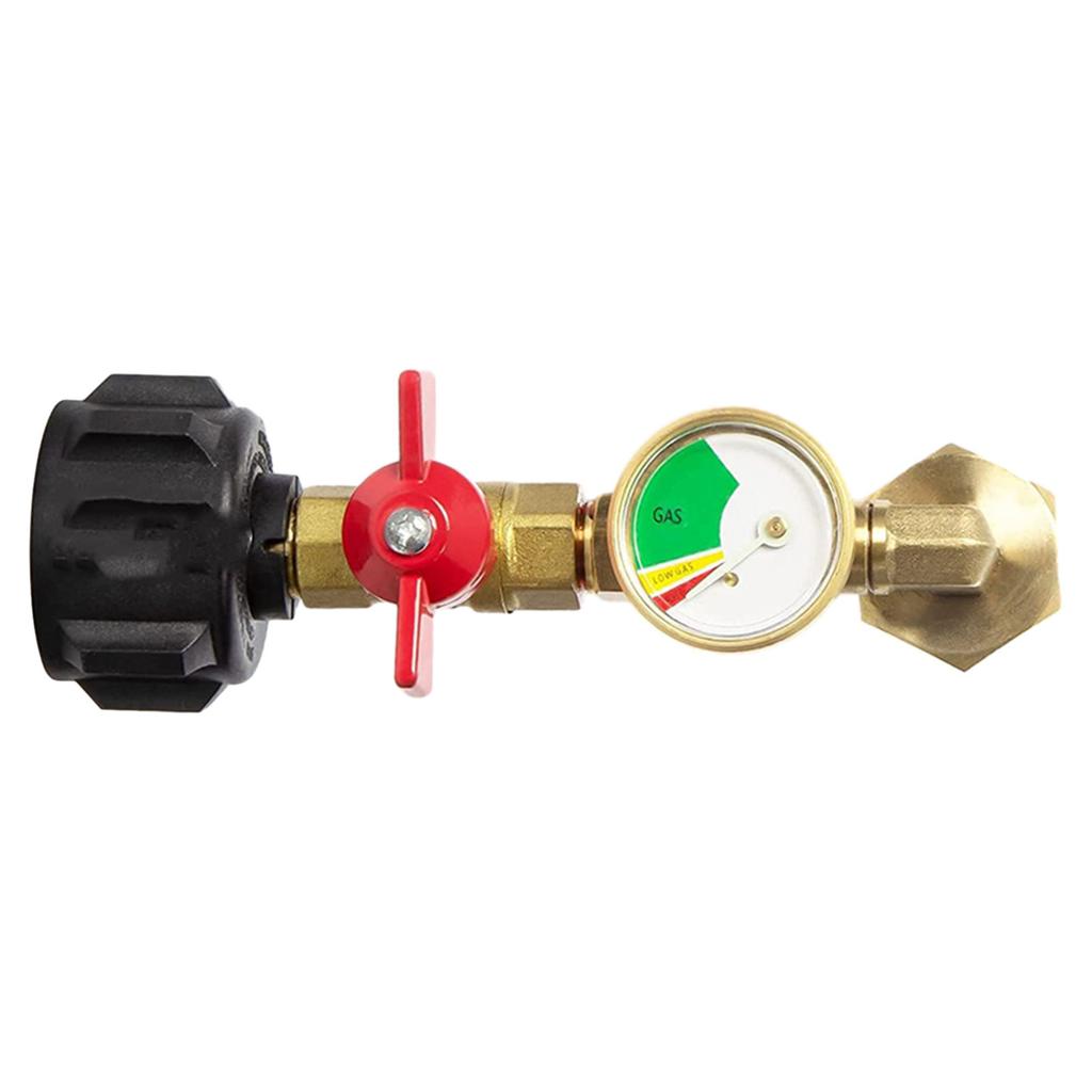 Efficient Propane Bottle Inflator with Pressure Gauge Propane Adapter Durable Adapter Perfect for BBQ and Camping