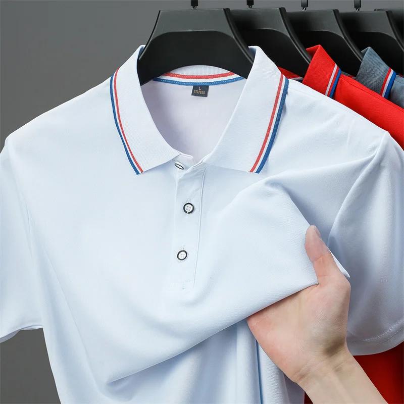 Men's Casual Solid Color Short Sleeve Polo Shirt 2026 Summer Fashionable Comfortable Versatile Top for Men