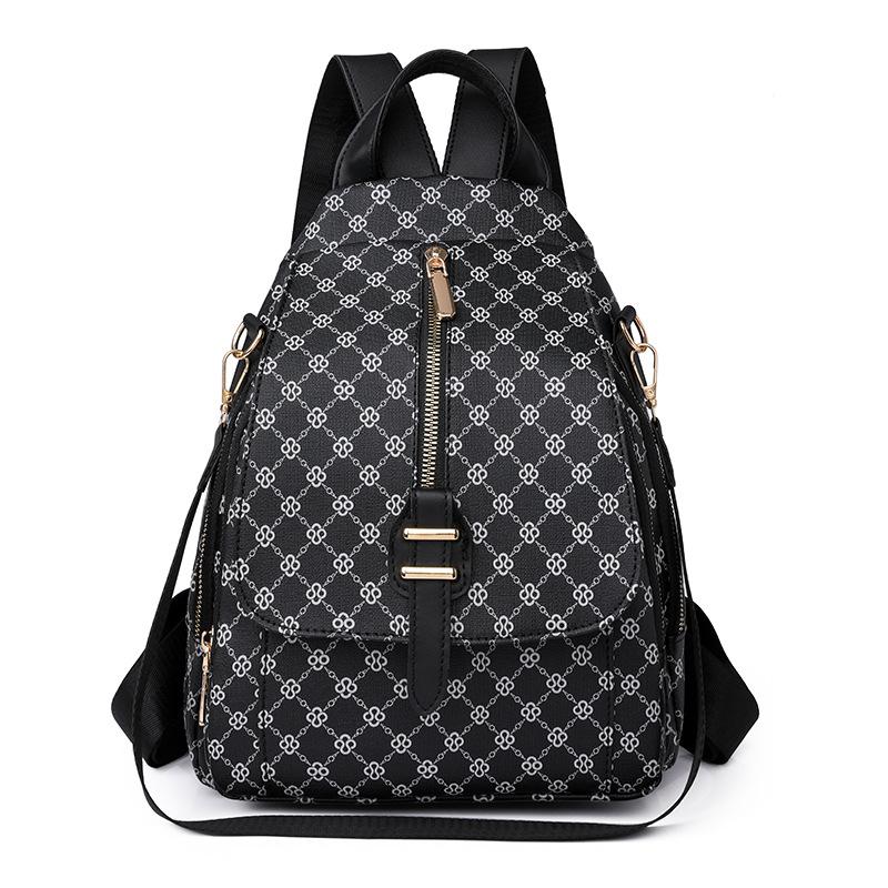 Backpack women's new Korean version of soft leather backpack fashionable and simple multi-purpose messenger breast bag women's small backpack tide