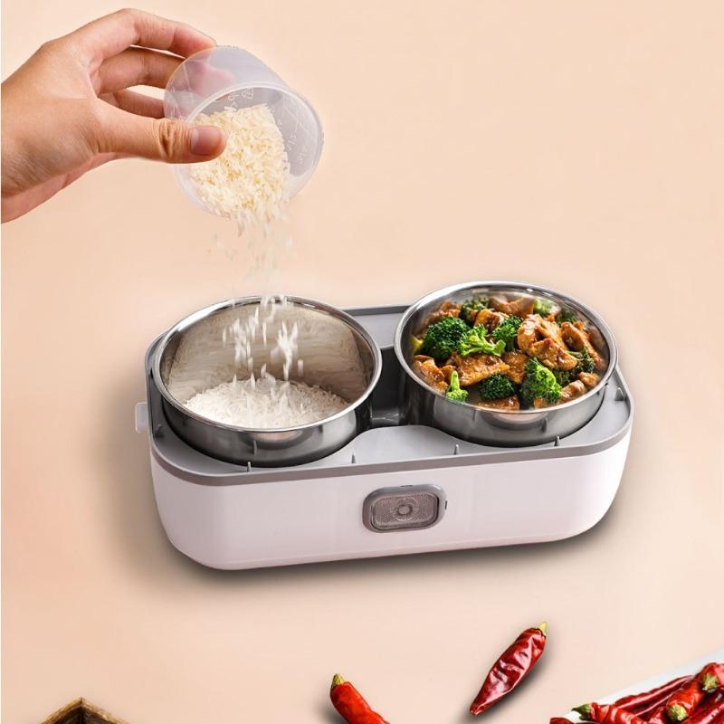 Multifunction Bento Box Electric Food Warmer Insulated Lunch Container Plug In Steam Mini Rice Cooker