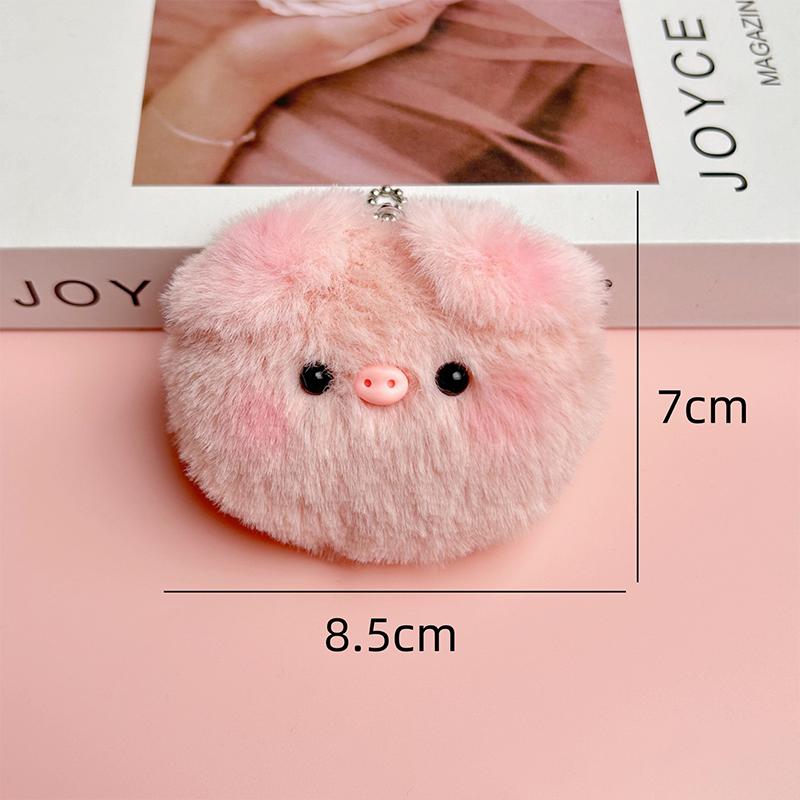 Cute Cartoon Plush Pig Keychain Creative Sunglasses Pig Doll Keychain Kawaii Stuffed Toy Backpack Pendant Decoration Gifts