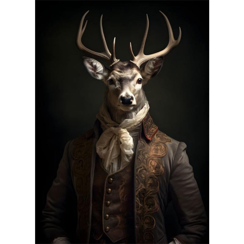 Aristocrat Tiere Porträt Poster und Drucke Vintage Kunst Leinwand Malerei Wand Kunst Bilder für Wohnzimmer Wohnkultur
