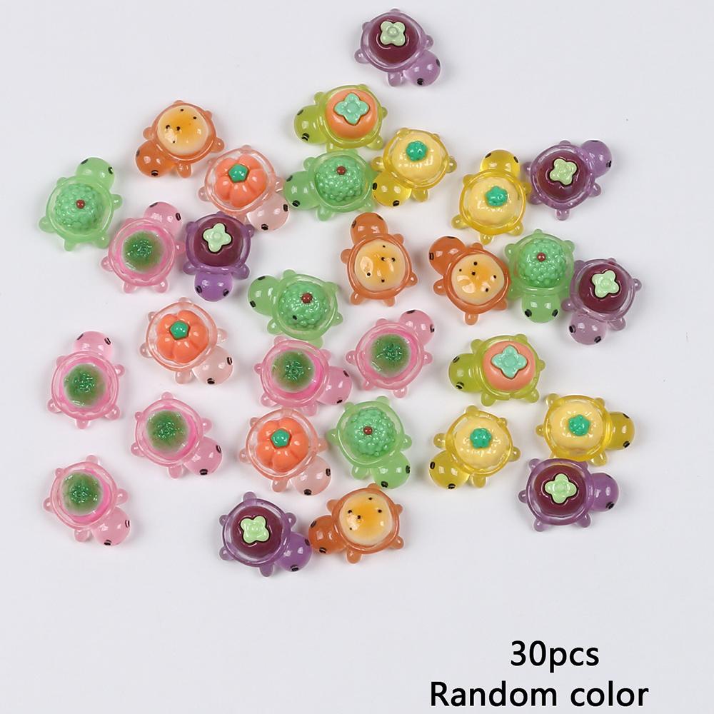 10/20/30Pcs Mini Turtles Glowing In The Dark Miniatures Animal Resin Figurines Micro Landscape DIY Garden Decoration