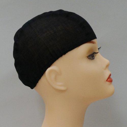 Black Gauze Inner Cap, Size LL 60cm - 63cm, Wig Base, 100% Cotton, for Full Head Wig Removal and Alopecia Areata, Lightsfor