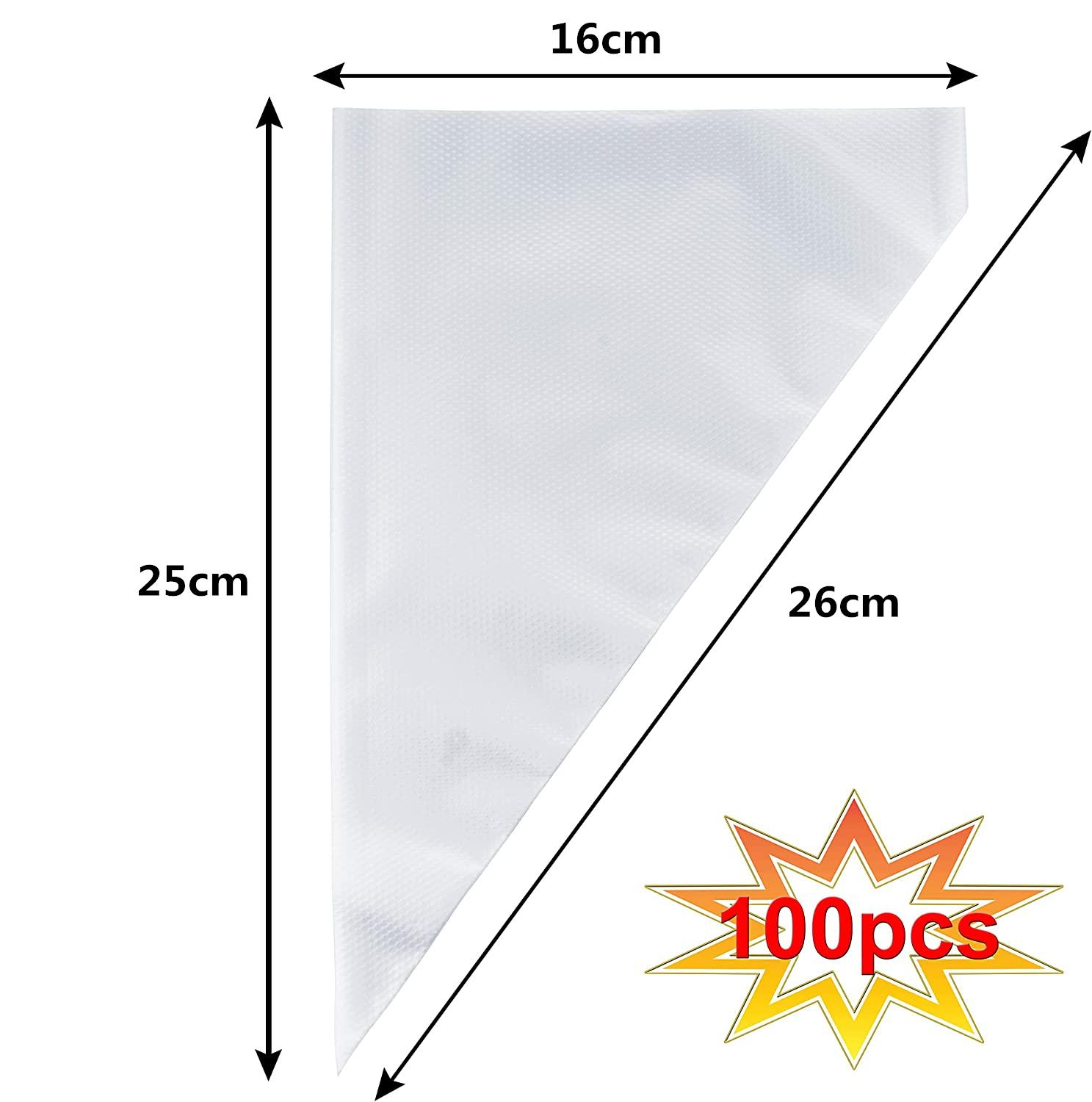 

LMETJMA 100 шт. кондитерских мешков, улучшенные, антиразрывные, одноразовые кондитерские мешки для глазури, для всех размеров наконечников и пар JT128