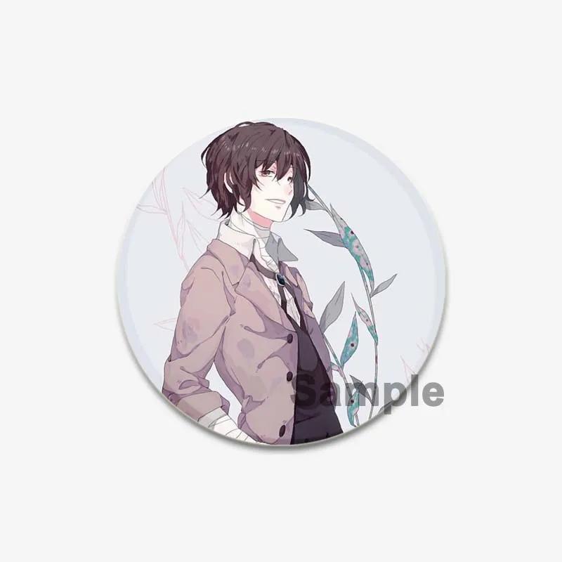 32/44/58mm Bungo Stray Dogs Pin Agency Atsushi Nakajima Dazai Osamu Soft Button Decorative Handmade Hat Badge Gift Accessory