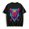 Street Style Loose Tee Melting Baseball No.67 Graphic Print Top Pure Cotton T-shirt