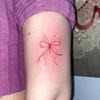 Nowe Naklejki z Tymczasowymi Tatuażami Kokardka Seksowna Wstążka Faux Tatouage dla Kobiet Wodoodporne Długotrwałe Naklejki Body Art