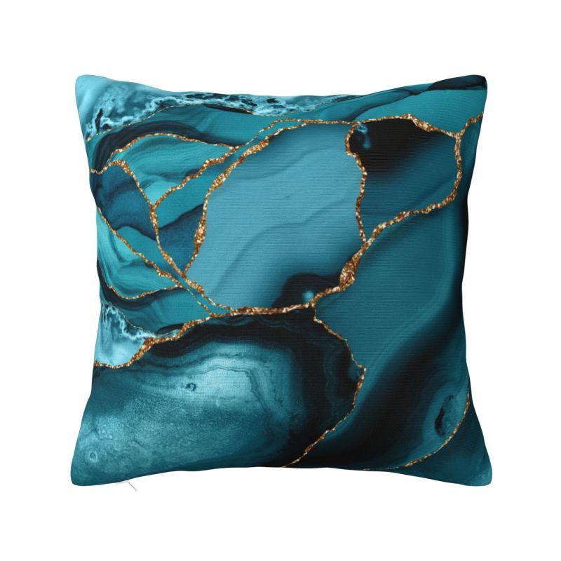 Custom Abstract Beauty Cushion Cover Xcm Marble Geometric Texture Velvet Nordic Pillow Decoration Salon