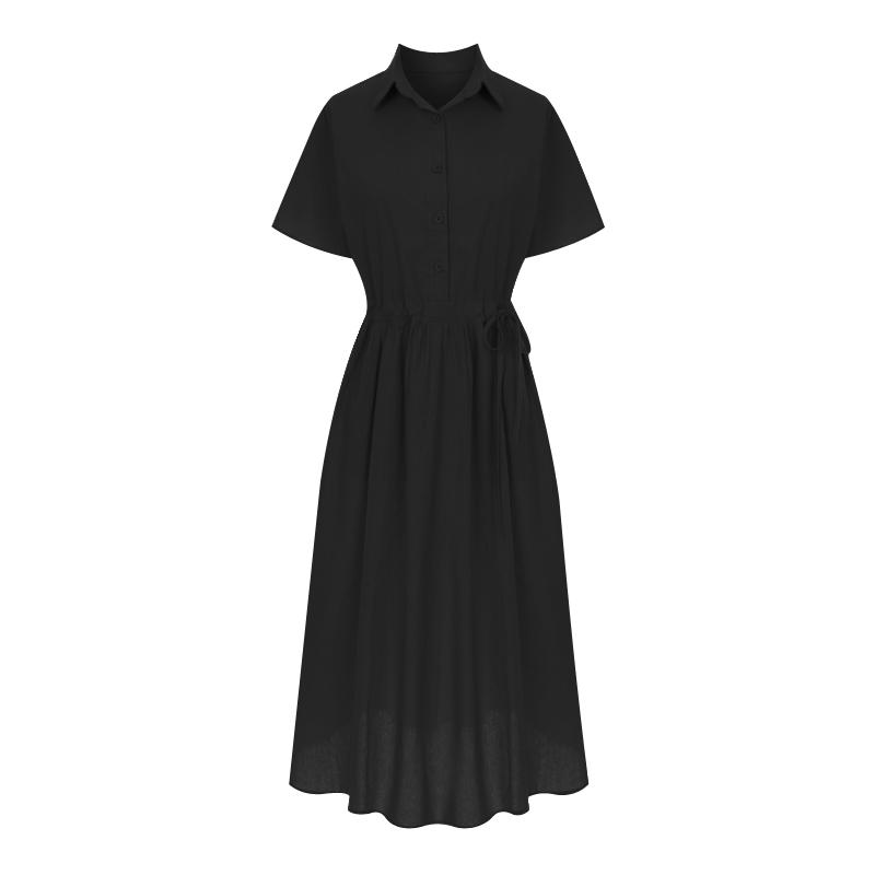 Sally Basic Collared Cotton Dress_I5B-Cop005
