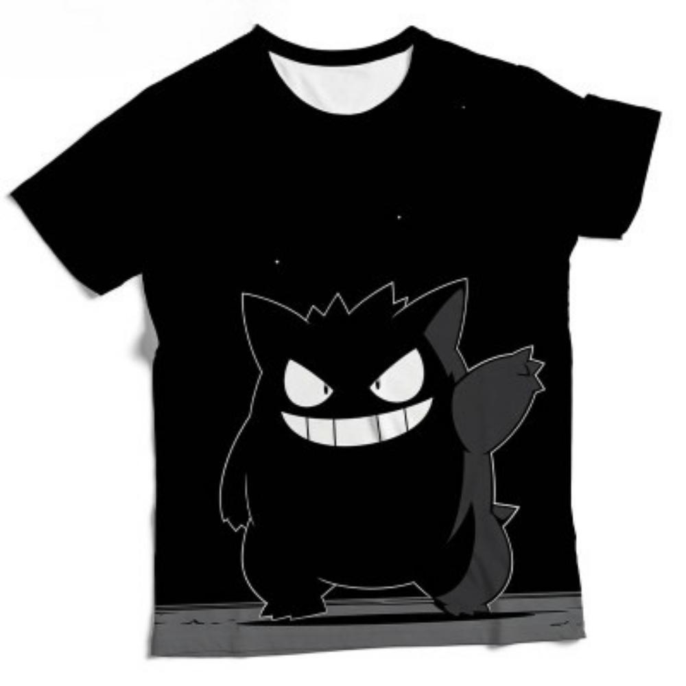 2026 Hot Selling Fashion New Pok É Mon Geng Ghost Creative Design Pattern T-shirt for Men and Women Loose Street T-shirt