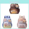 Kids School Backpack With Cartoon Capybara Print Made Of Oxford Fabric For Preschool Boys And Girls