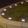 4PCS 8LED Solar Lawn Yard Led Solar Lights Buried Garden Light Waterproof Outdoor PathWay Floor Under Ground Spot Lamp