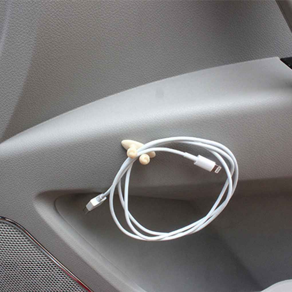 8 szt./partia Klips do przewodów samochodowych Klips USB Stały klips do kabla USB Uchwyt na kabel do ładowania Zapięcie na przewód ładowarki samochodowej