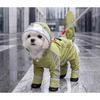Dog Green Waterproof Clothes Summer Letter Printed Teddy Raincoat Small Dog Walking Rainy Days Clothing Four Legged Raincoat